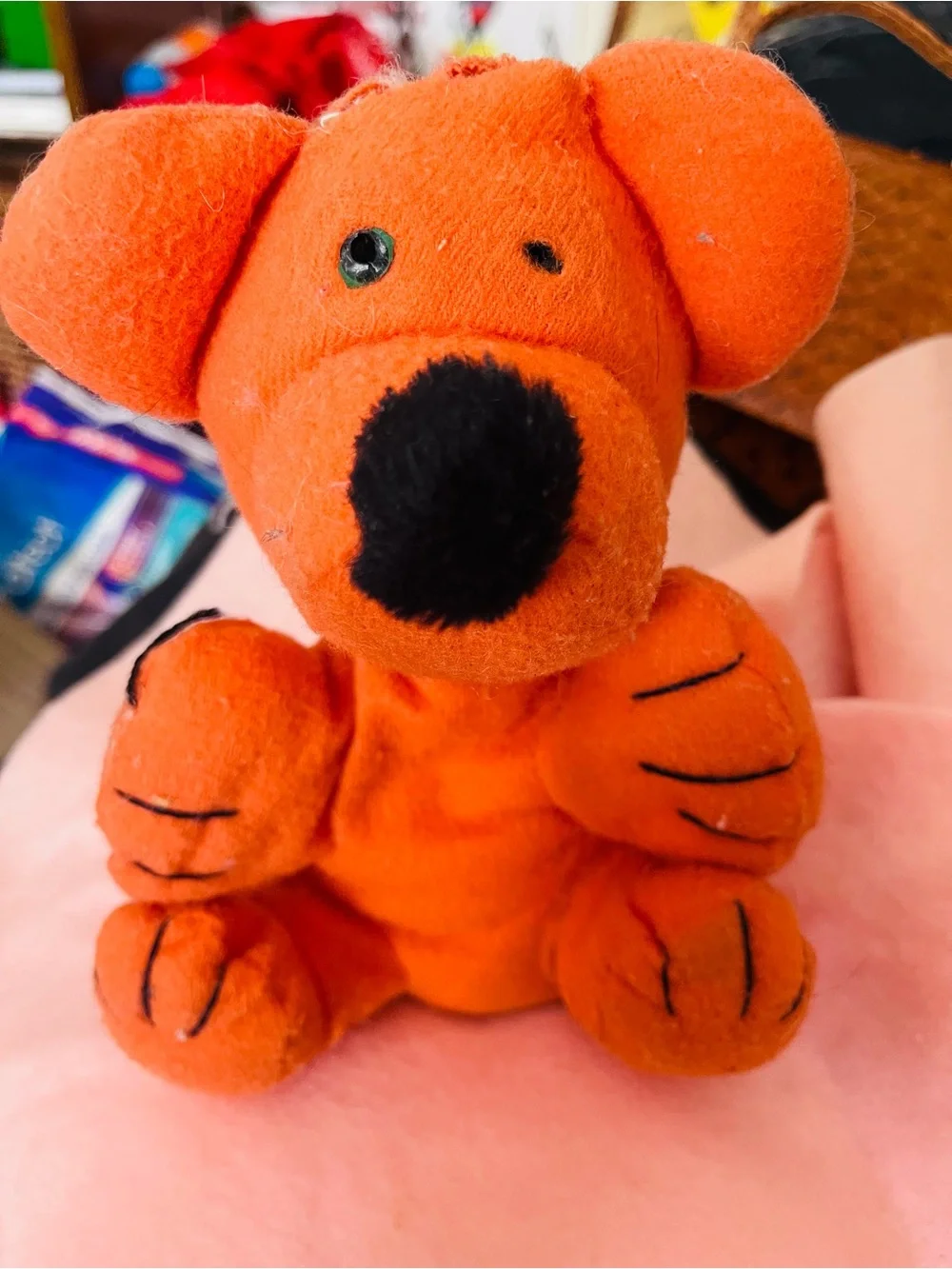 Orange Plush Dog Toy - Brand Unspecified